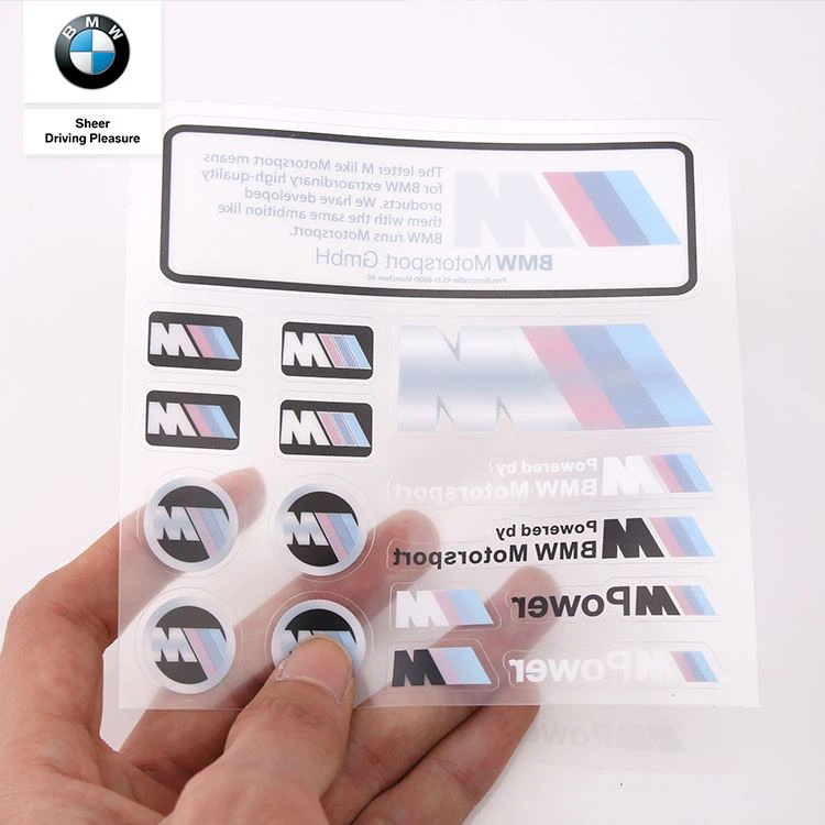 BMW performance sticker sheet decal